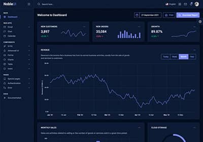 Vertical Menu - dark